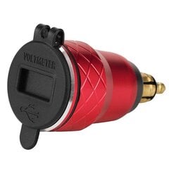 12V-24V Moottoripyörän USB-portti Latauspistoke LED-näytöllä EU-pistoke hinta ja tiedot | Moottoripyörien lisätarvikkeet | hobbyhall.fi