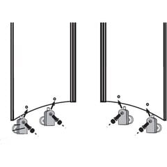 4 kpl suihkuovien rullat - suihkurullat - liukukiskot - messinkiset tukivarret 25 mm pyörillä suihkukaappiin, suihkuhuone hinta ja tiedot | Kylpyhuoneen sisustus | hobbyhall.fi