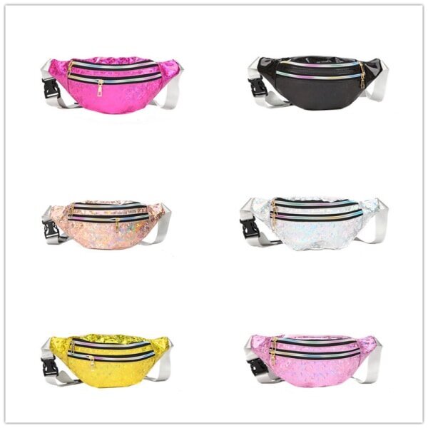 Fanny Pack lapsille, Glitter vyötärölaukku Kiiltävät laukut säädettävällä hinta ja tiedot | Treenivälineet | hobbyhall.fi