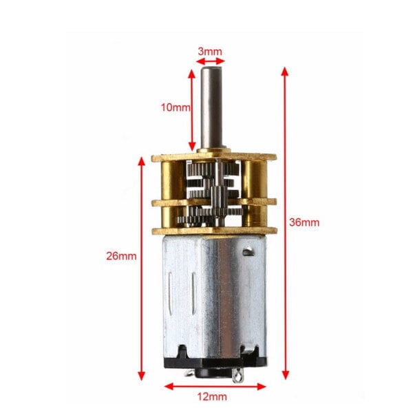 DC 6V korkean vääntömomentin hammaspyörämoottori Mini sähköinen nopeuden alennusmoottori 50 RPM hinta ja tiedot | Mikrokontrollerit | hobbyhall.fi