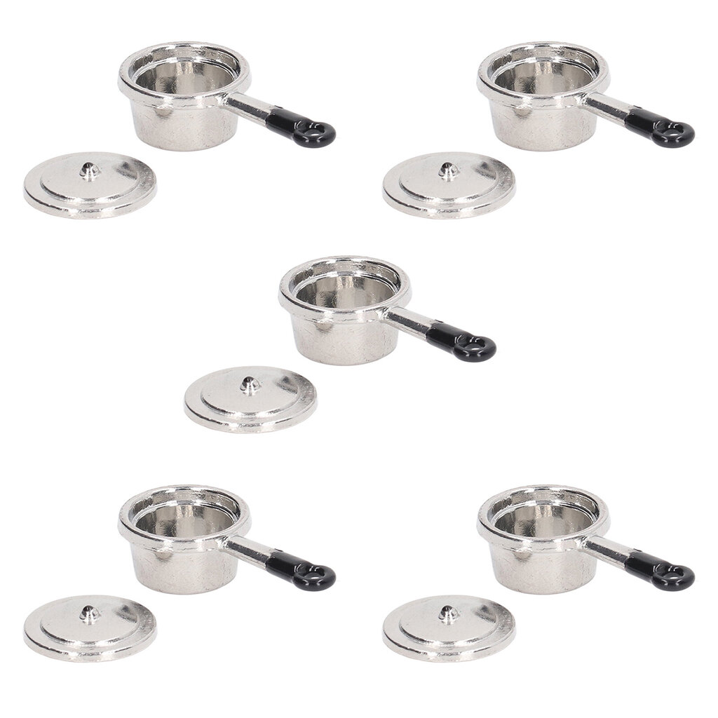 5Set Mini Soup Pot Malli Simuloidut ruoanlaittolelut Keittiövälineet 1:12-nukkekodille hinta ja tiedot | Astiat | hobbyhall.fi