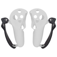 2kpl Touch Controller Grip Cover Silikoni Grip Cover Suoja rystysten hihnoilla Meta Quest Pro Vaaleanharmaalle hinta ja tiedot | Työkäsineet | hobbyhall.fi