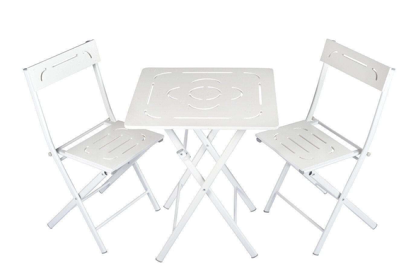 Ulkokalusteet Kalune Design Bistro Set 2, valkoinen hinta ja tiedot | Puutarhakalusteet | hobbyhall.fi