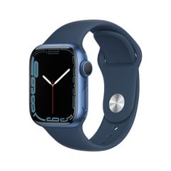 Apple Watch Series 7 (GPS, 41mm) - Blue Aluminium Case with Abyss Blue Sport Band hinta ja tiedot | Älykellot | hobbyhall.fi