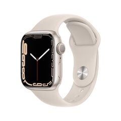 Apple Watch Series 7 (GPS, 45mm) - Starlight Aluminium Case with Starlight Sport Band hinta ja tiedot | Apple Puhelimet, älylaitteet ja kamerat | hobbyhall.fi