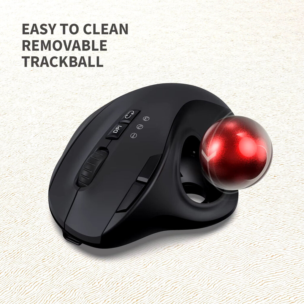 2.4G+Bluetooth Trackball Mouse Ladattava pelihiiri Macille WindowsCreative Professional CAD-piirustuspelihiiret hinta ja tiedot | Hiiret | hobbyhall.fi