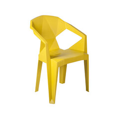 Tuoli MUZE 56x50,6xH80cm, materiaali: muovi, väri: keltainen hinta ja tiedot | Puutarhatuolit | hobbyhall.fi