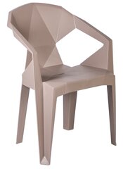 Tuoli MUZE 56x50,6xH80cm, materiaali: muovi, väri: taupe hinta ja tiedot | Puutarhatuolit | hobbyhall.fi