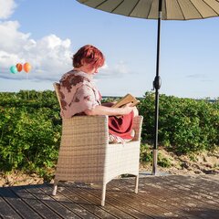Wicker-1-tuoli, 61 x 58 x 86 cm, eri värejä hinta ja tiedot | Puutarhatuolit | hobbyhall.fi