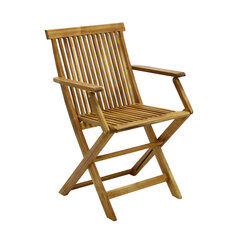 Finlay-tuoli, käsinojallinen, 54 x 57 x 86 cm, akasia hinta ja tiedot | Puutarhatuolit | hobbyhall.fi