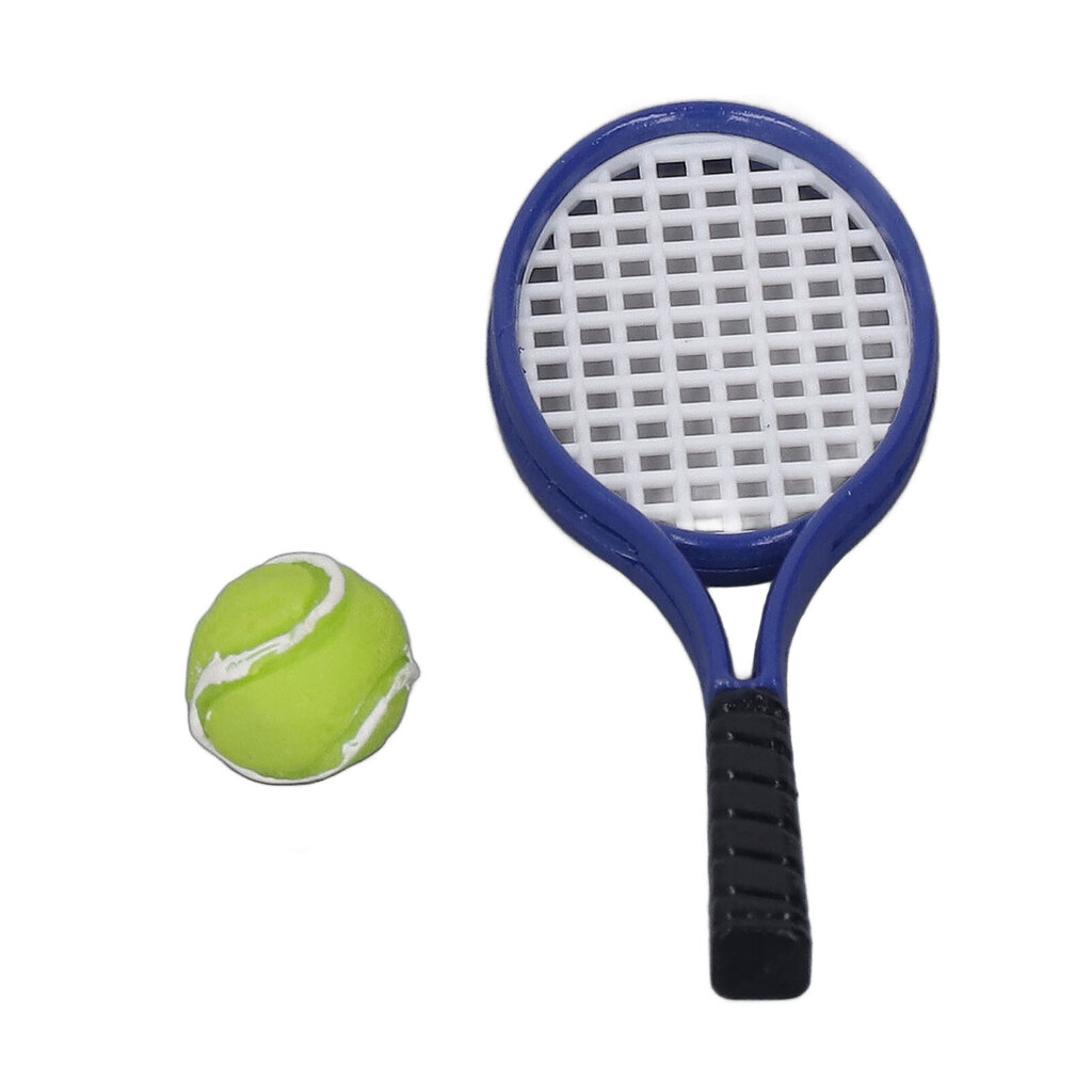 1:12 pallosetti nukkekodin tarvikkeet simuloitu tennismaila ja pallo lapsille lapsille hinta ja tiedot | Pingismailat | hobbyhall.fi