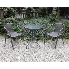 Bistro-tuoli, 52 x 58 x 72 cm, harmaa hinta ja tiedot | Garden4You Puutarha- ja terassikalusteet | hobbyhall.fi