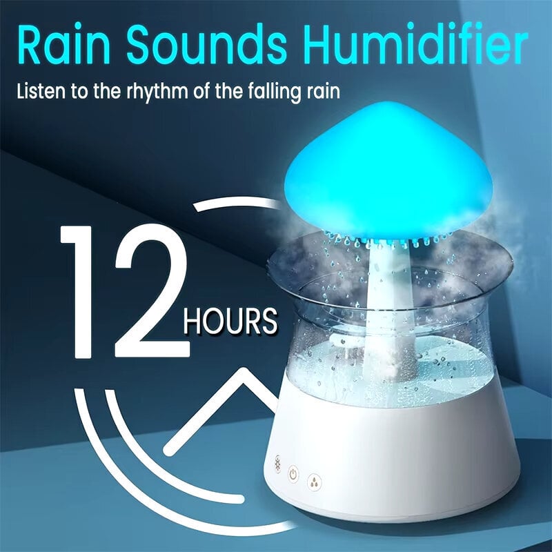 Wood Grain Rain Cloud ilmankostuttimet 300 ml 7 värillä Mood Light -aromidiffuusori White Noise Raindrop -kostuttimet kotiin makuuhuoneeseen lahja hinta ja tiedot | Ilmankuivaimet | hobbyhall.fi