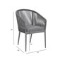 Ecco-tuoli, 57 x 65 x 81 cm, harmaa hinta ja tiedot | Puutarhatuolit | hobbyhall.fi