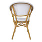Bambus -tuoli, 57 x 58 x 83 cm, valkoinen hinta ja tiedot | Puutarhatuolit | hobbyhall.fi
