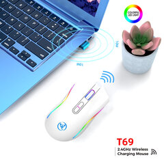 T69 2.4G langaton mekaaninen hiiri RGB pelihiiri Ergonominen 7 ohjelmoitavaa painiketta 4800DPI hiiri Office Gamerille hinta ja tiedot | Hiiret | hobbyhall.fi