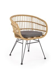 2 tuolin sarja Halmar K456, harmaa/ruskea hinta ja tiedot | Puutarhatuolit | hobbyhall.fi