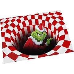 Illusion Ovimatto 60*90cm, Liukumaton Ovimatto joulukoristeita, 3D Visual Illusion Pörröinen Matto Punainen hinta ja tiedot | Isot matot | hobbyhall.fi