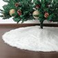 Valkoinen joulukuusen paita Pehmo Snow Christmas Tree Decorations Matto Joulukuusi Top Noel Joulukuusipaita, 122cm hinta ja tiedot | Isot matot | hobbyhall.fi