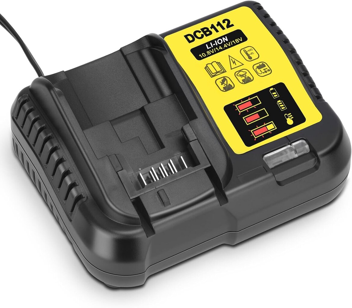 DCB112 Dewalt-akkulaturin vaihto Dewalt 12V 20V ja 60V Max Lithium-Ion -akku DCB205 DCB112 DCB201 DCB200 DCB612 hinta ja tiedot | Auton akkulaturit | hobbyhall.fi