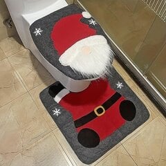 2 kpl, Joulu-WC:n kansi, Lumiukko Joulupukki Kääpiö WC:n kansi ja matto, Joulukylpyhuoneen wc-koristeet Joulukoristeet, Scene Christmas Dwarf hinta ja tiedot | Isot matot | hobbyhall.fi