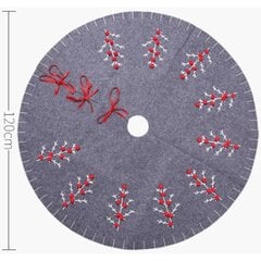 120 cm Pyöreä joulukuusen hame - Mattolattiakoristeet An Hameet Harmaa hinta ja tiedot | Isot matot | hobbyhall.fi