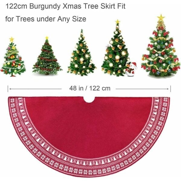 Joulukuusimatto, 122cm Neulottu Lumihiutale Joulukuusimatto Paksu joulukuusenmatto Maalaismainen juhlakoristeet Matt Toppper Tree Tree Hame hinta ja tiedot | Isot matot | hobbyhall.fi