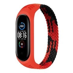 Punainen Musta Punainen Musta Yhteensopiva Xiaomi Mi Band Nylon -Kellonauhan Kanssa, Koko: S 150 Mm hinta ja tiedot | Älykellojen ja aktiivisuusrannekkeiden lisätarvikkeet | hobbyhall.fi