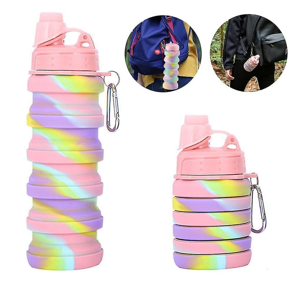 Lasten sateenkaari 500ml lasten tyttöjen vuotamaton lasten juomapullo (PINK) hinta ja tiedot | Juomapullot | hobbyhall.fi