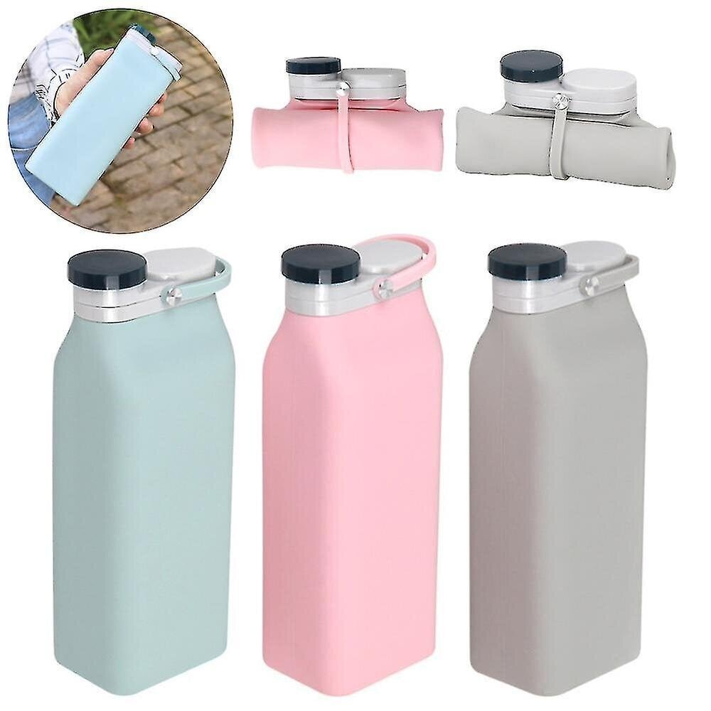 600ml Ulkouima-vesipullot Urheilupullot juomapullot vaellusretkeily leirintäalue Latex-pullo silikoni maitopullo harmaa hinta ja tiedot | Juomapullot | hobbyhall.fi