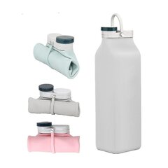 600ml Ulkouima-vesipullot Urheilupullot juomapullot vaellusretkeily leirintäalue Latex-pullo silikoni maitopullo harmaa hinta ja tiedot | Juomapullot | hobbyhall.fi