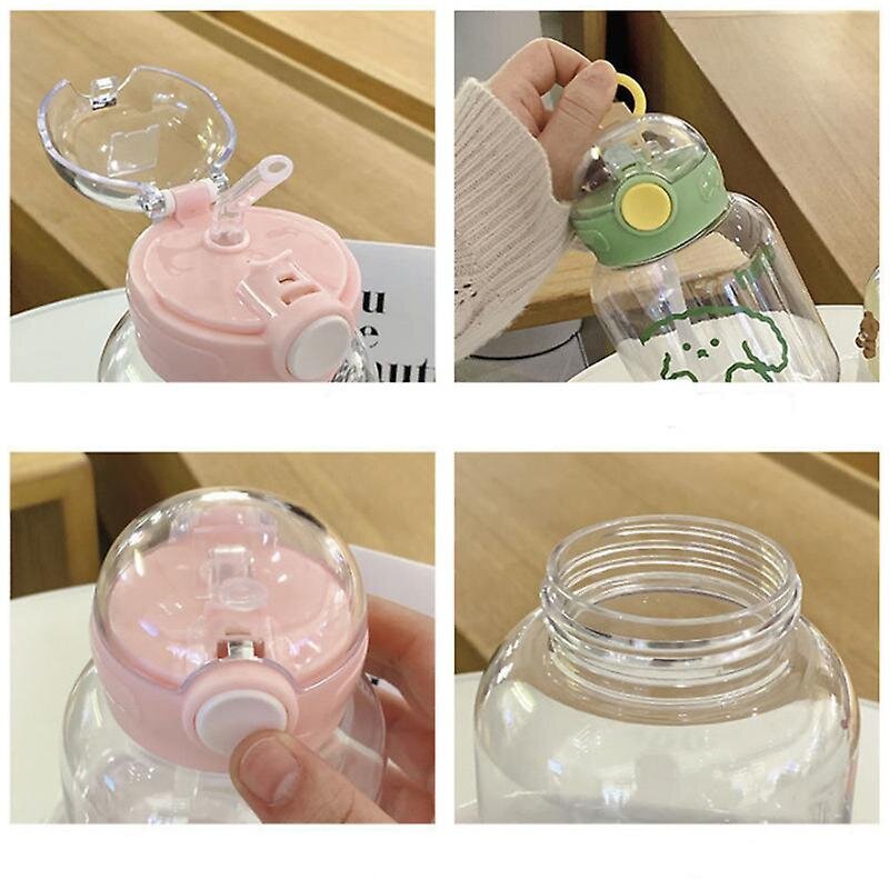 600ml Kawaii söpö pullo, söpö Push-bottom Flip Lid, Kawaii vuototurvallinen sininen hinta ja tiedot | Juomapullot | hobbyhall.fi