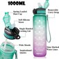 1000ml vapaa motivoiva urheilukannu, jossa on aikamerkintä Outdoor Fitness Mug Gradient Color Mug Outdoor Frosted vesipullo hinta ja tiedot | Juomapullot | hobbyhall.fi