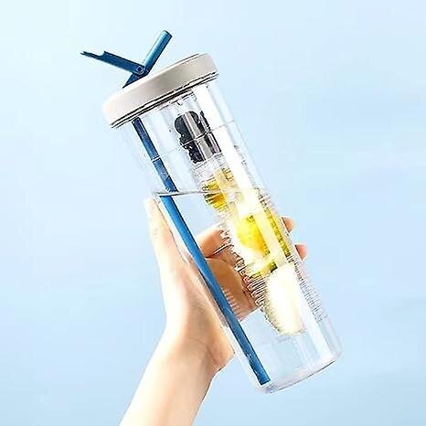 Taitettava olki vesipullo, Fruit Infuser vesipullo Straw, BPA vapaa uudelleenkäytettäviä vesipulloja, , Yksinkertaisesti moderni vesipullo LeakProof & Shatter hinta ja tiedot | Juomapullot | hobbyhall.fi