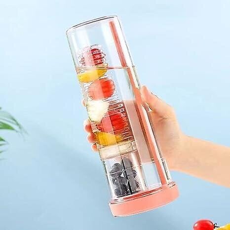 Taitettava olki vesipullo, Fruit Infuser vesipullo Straw, BPA vapaa uudelleenkäytettäviä vesipulloja, , Yksinkertaisesti moderni vesipullo LeakProof & Shatter hinta ja tiedot | Juomapullot | hobbyhall.fi