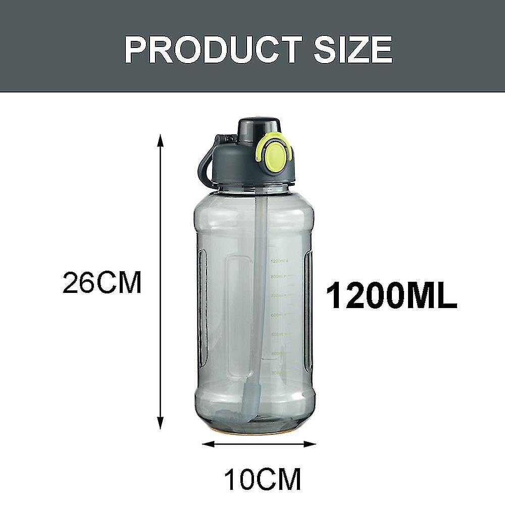 40oz Sport Water Bottlelarge Kestävä kuntosali Muovipullo Tritan Fitness, Outdoor harrastajille harmaa harmaa hinta ja tiedot | Juomapullot | hobbyhall.fi