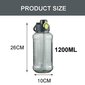 40oz Sport Water Bottlelarge Kestävä kuntosali Muovipullo Tritan Fitness, Outdoor harrastajille harmaa harmaa hinta ja tiedot | Juomapullot | hobbyhall.fi