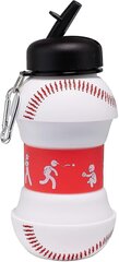 Clip-On kokoontaitettava Bpa-vapaa silikoni baseball-vesipullo lapsille, 18 Oz. hinta ja tiedot | Juomapullot | hobbyhall.fi