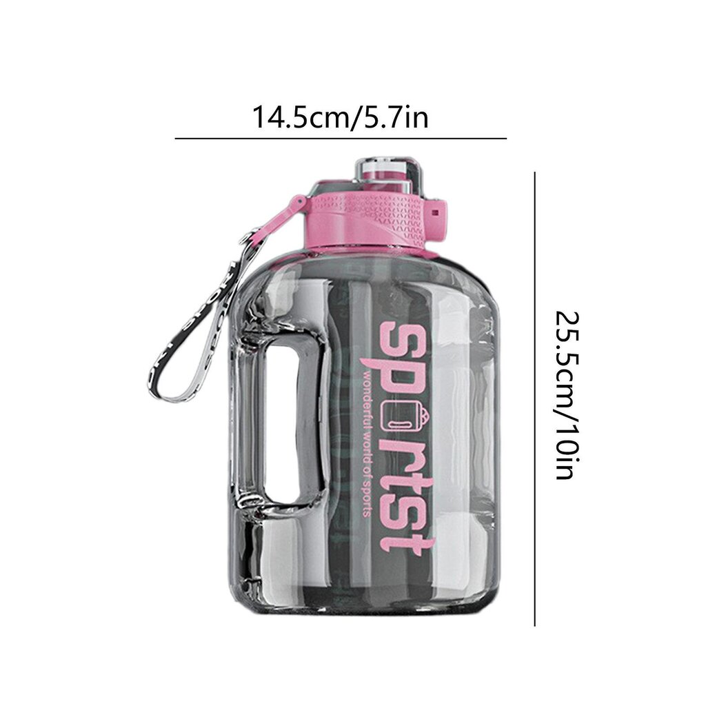 Hefansi Suuren kapasiteetin vesikuppi Ton Barrel Sports Fitness miesten ja naisten opiskelijat Kannettava muovi Space Pot Big Belly Water Cup Labor Day Water Cup hinta ja tiedot | Juomapullot | hobbyhall.fi