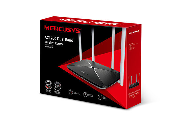 Mercusys AC1200 Dual Band Wireless Router AC12 802.11ac, 300+867 Mbit hinta ja tiedot | Reitittimet ja modeemit | hobbyhall.fi