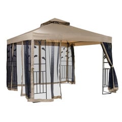 Leaf-paviljonki, 3 x 3 m, beige hinta ja tiedot | Puutarhapaviljongit | hobbyhall.fi