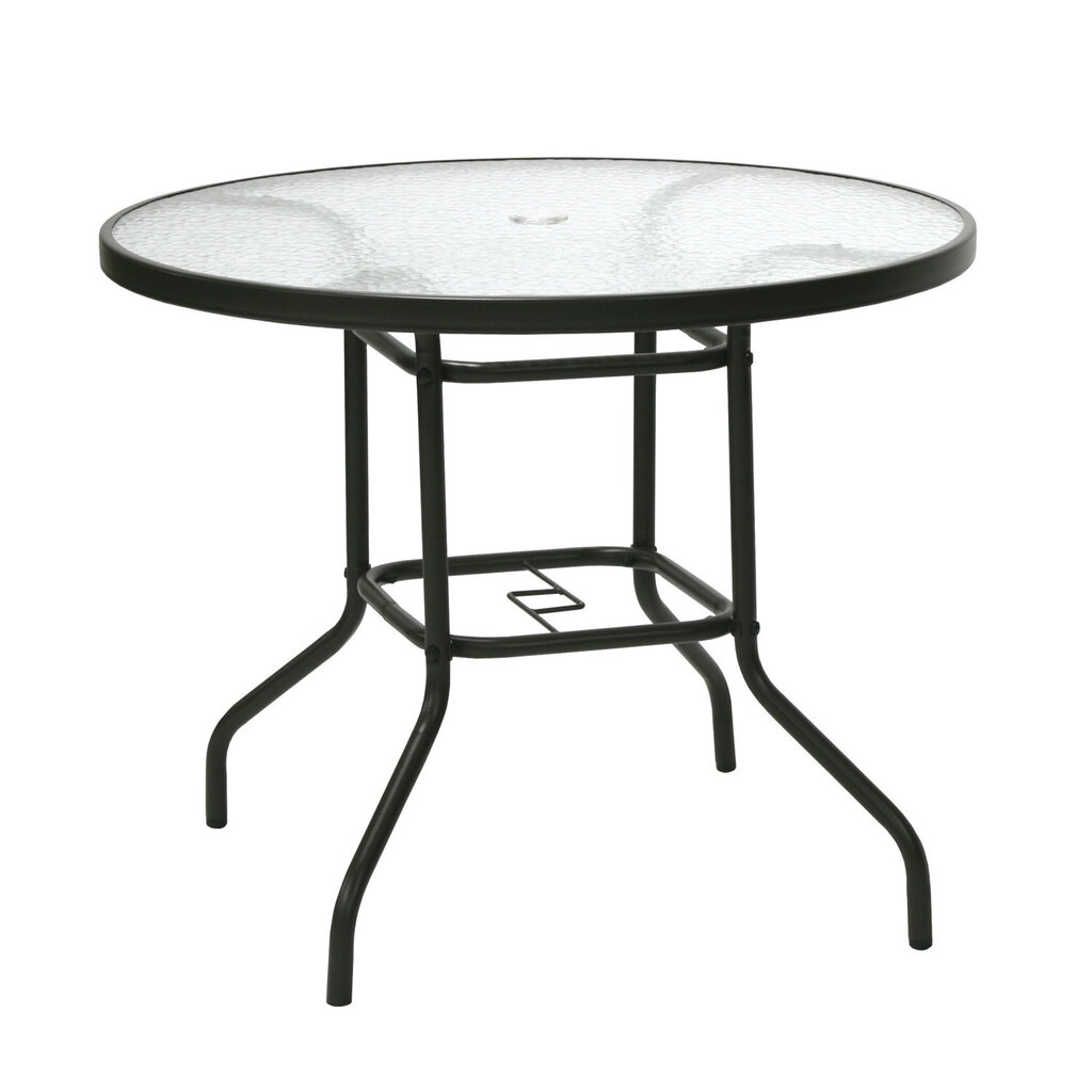 Dublin-pöytä, 90 x 71 cm, tummanruskea hinta ja tiedot | Puutarhapöydät | hobbyhall.fi