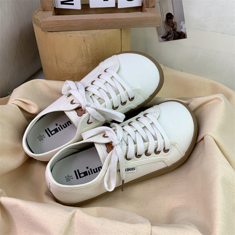 (36Beige)Naisten tennarit Kesä Casual Platform Kangas Kengät Nauhat Ladatut Naisten Tennarit Naisten Urheilukengät Zapatillat hinta ja tiedot | Miesten kengät | hobbyhall.fi