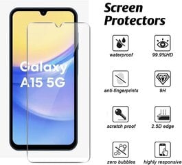 Samsung Galaxy A35 5G TPU -kotelolle, läpinäkyvä puhelimen kansi + 2 kpl 2.5D kaarikarkaistu lasikalvo hinta ja tiedot | Puhelimen kuoret ja kotelot | hobbyhall.fi