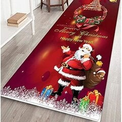 Joulumatto, luistamaton joulupukin lumihiutalematto, olohuoneen keittiön lattiamatto, 60x180cm hinta ja tiedot | Isot matot | hobbyhall.fi