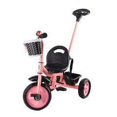 Lasten kolmipyörä Balance Trike Taitettavat polkimet Säädettävä Työntökahva Suuntaohjaus Taaperopyörä Pinkki hinta ja tiedot | Kolmipyörät | hobbyhall.fi