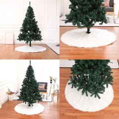 Valkoinen joulukuusen hame Ornamentti Pehmomatto lattiamatto Cover Xmas Decor hinta ja tiedot | Isot matot | hobbyhall.fi