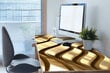 Decormat Golden Abstract Waves hinta ja tiedot | Hiiret | hobbyhall.fi