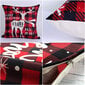 Jouluiset tyynyliinat 4 kpl - Punainen Musta Tartan Xmas Tyynyliinat 18x18, Pellava Christmas Design Tyynyliinat Christmas Square Tyynyliina hinta ja tiedot | Joulukoristeet | hobbyhall.fi