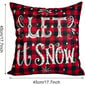 Jouluiset tyynyliinat 4 kpl - Punainen Musta Tartan Xmas Tyynyliinat 18x18, Pellava Christmas Design Tyynyliinat Christmas Square Tyynyliina hinta ja tiedot | Joulukoristeet | hobbyhall.fi